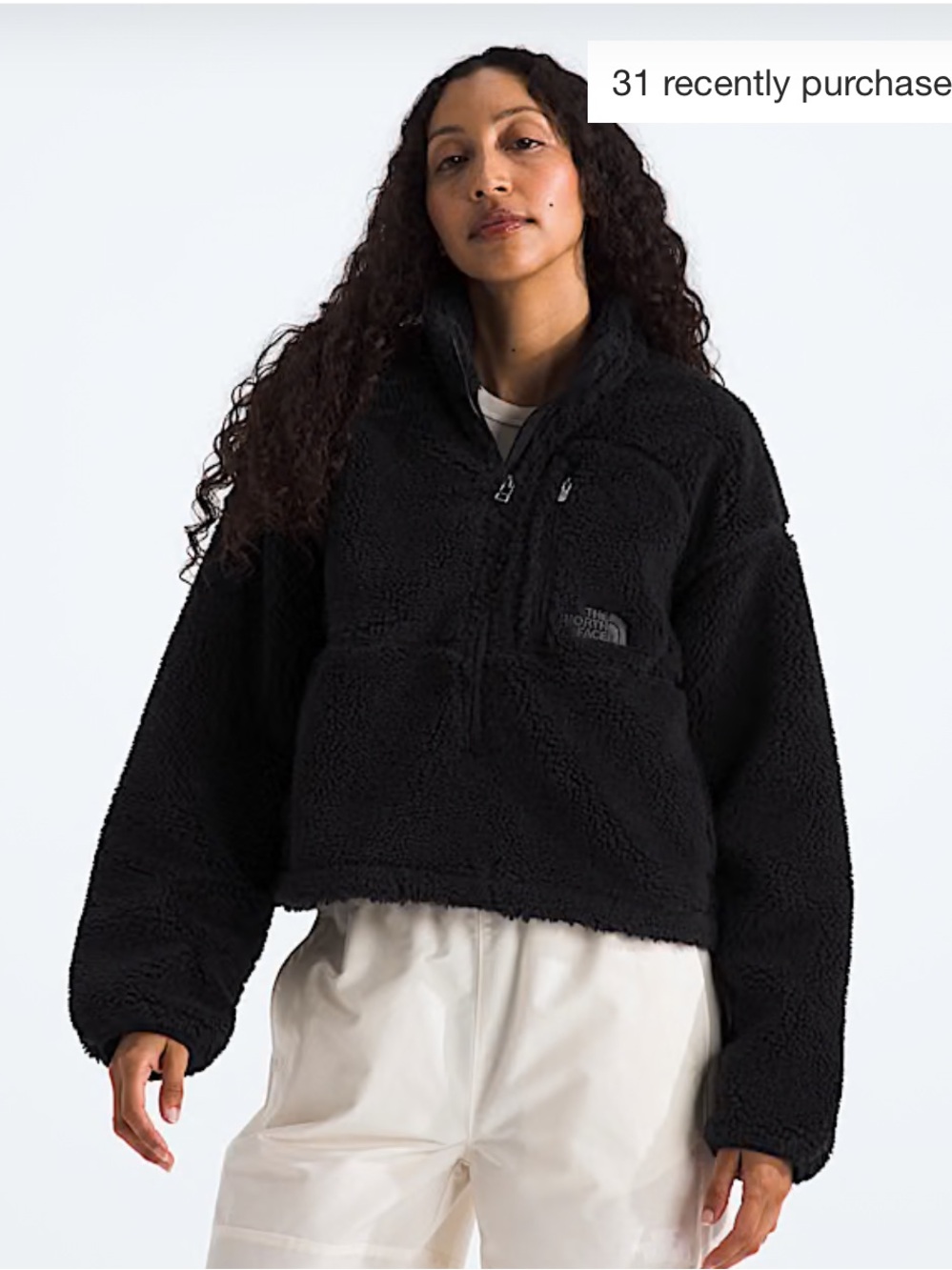 The North Face Extreme Pile 2 Pullover sweatshirt jacket quarter zip black L